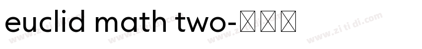 euclid math two字体转换